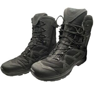 HAIX Black Eagle Athletic 2.0 T High Side Men's Boots Size 13 Wide Zip Lace Up